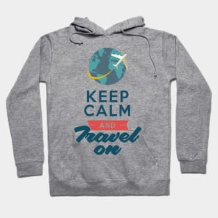 Keep Calm and Travel on an Airplane Hoodie